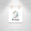 «Be Unique», impression sur papier licorne-47848662-47483375