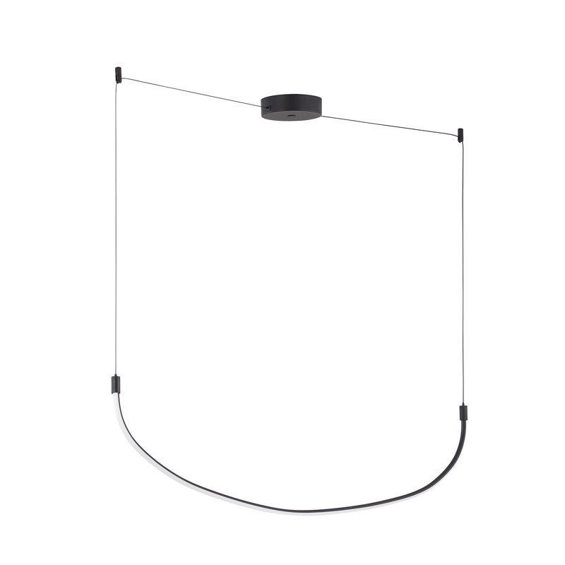 Talis 1 - Light LED Pendant, Black, 9.25" H x 36.63" W x 0.88" D