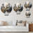 Grey Gold Delicate Abstract Brushstrokes V - Abstract Marble Round Wall Art on Metal-88599957