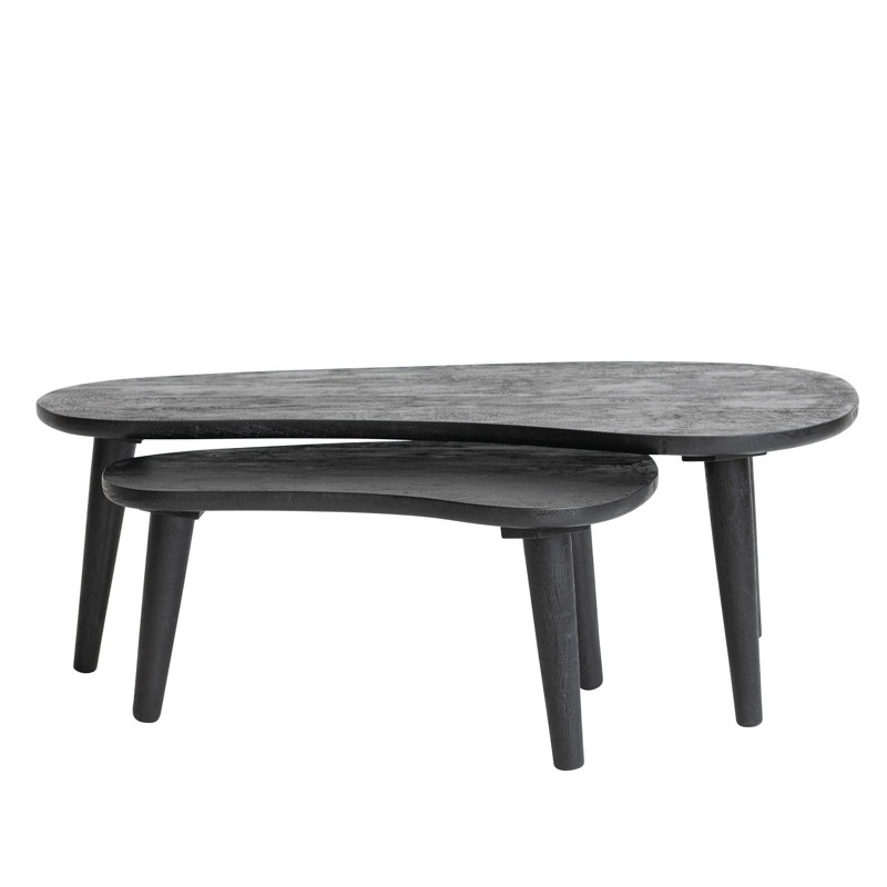 Tables gigognes modernes en bois de manguier