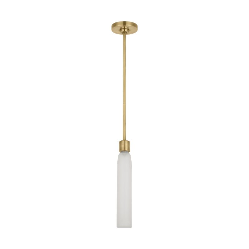 Kelly Wearstler Volver 1-light Small Pendant in Hand Rubbed Antique Brass, 22" H x 2.5" W, Antique Brass