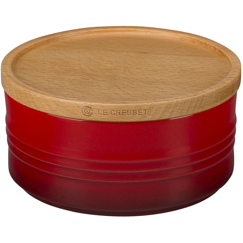 Metallics Kitchen Canister, Cerise, 2.5" H x 5.5" W x 5.5" D