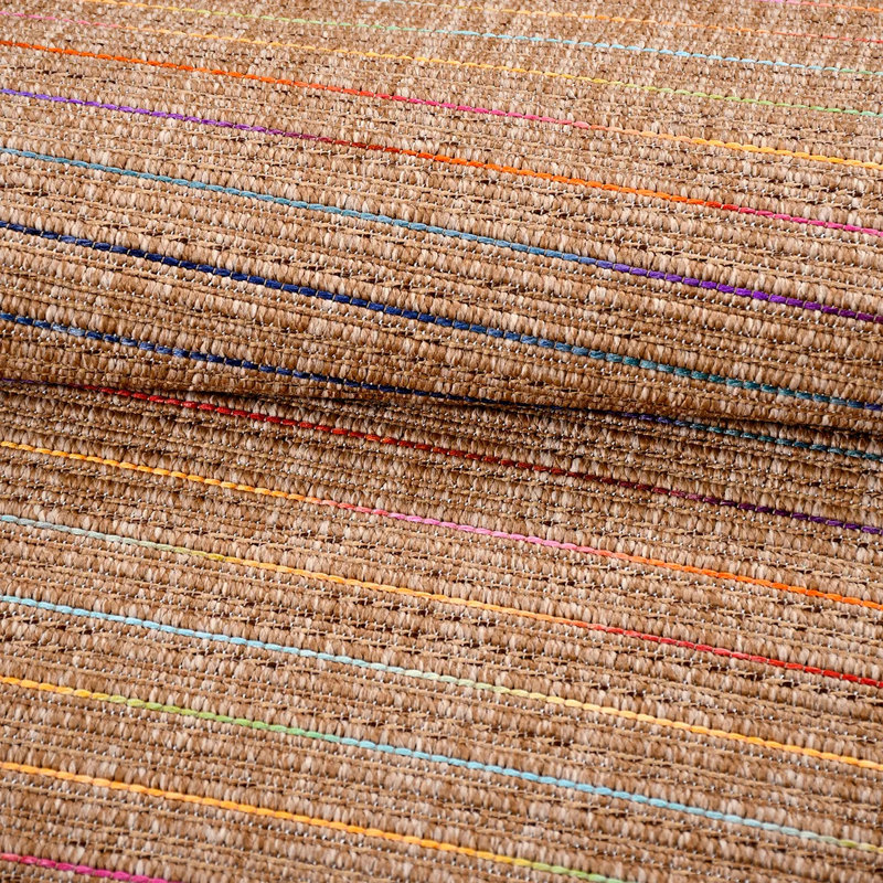 Tapis bleu en polypropylène antidérapant Dafne résistant aux taches et facile à nettoyer, 4 pi x 6 pi