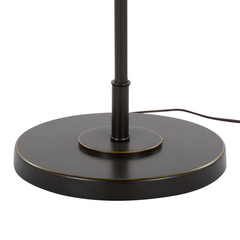 Lampe sur pied contemporaine en métal, Bronze frotté à l'huile