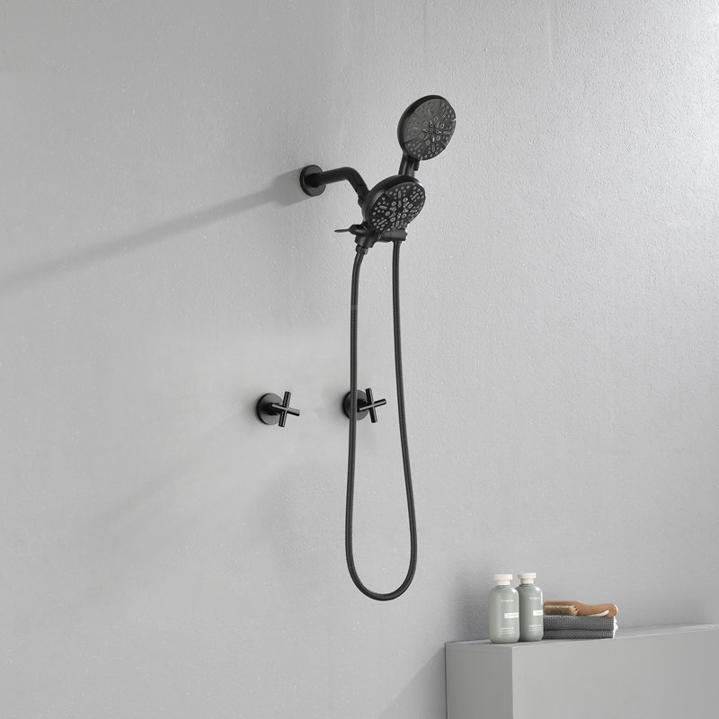 Robinet de douche à inverseur, Noir mat