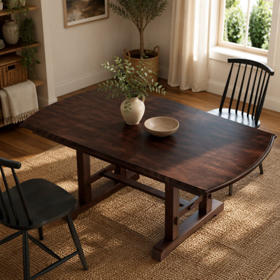 59"-77" Extendable Dining Table, Farmhouse Wooden Kitchen Table with Removable Leaf, Large Expanding Table for 4-8