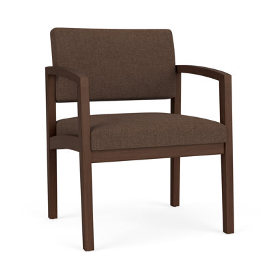 Lenox Wood 24.5" W Fabric Seat Waiting Room Chair with Wood Frame