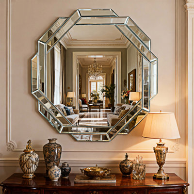 Miroir mural octogonal