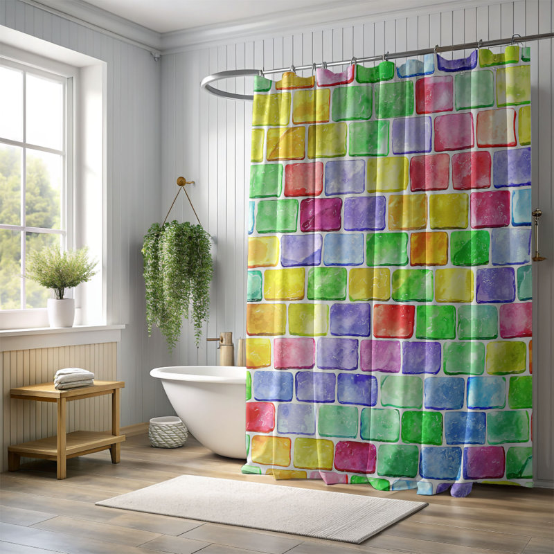 Rideau de douche Barrier, H 74 po x l 71 po