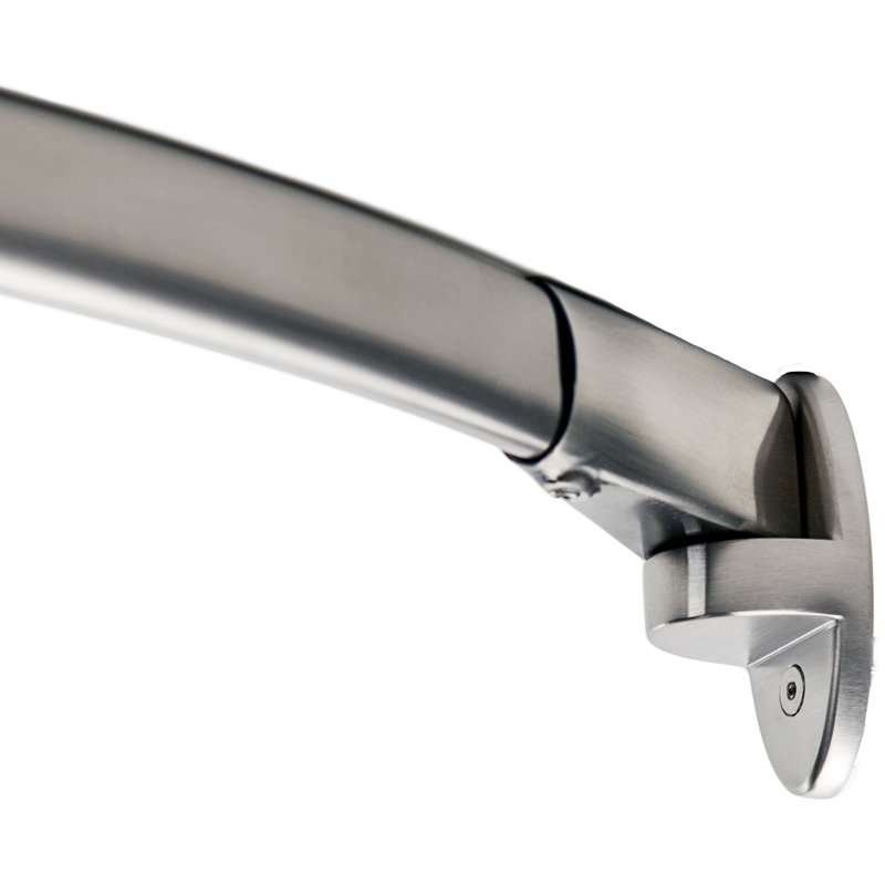 60'' Curved Shower Curtain Rod, Brushed Nickel
