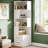 66.9" H Corner Bookcase With 5-Tier Shelf And 2 Drawers, L-Shaped Corner Storage Shelf Bookshelf-1133680017
