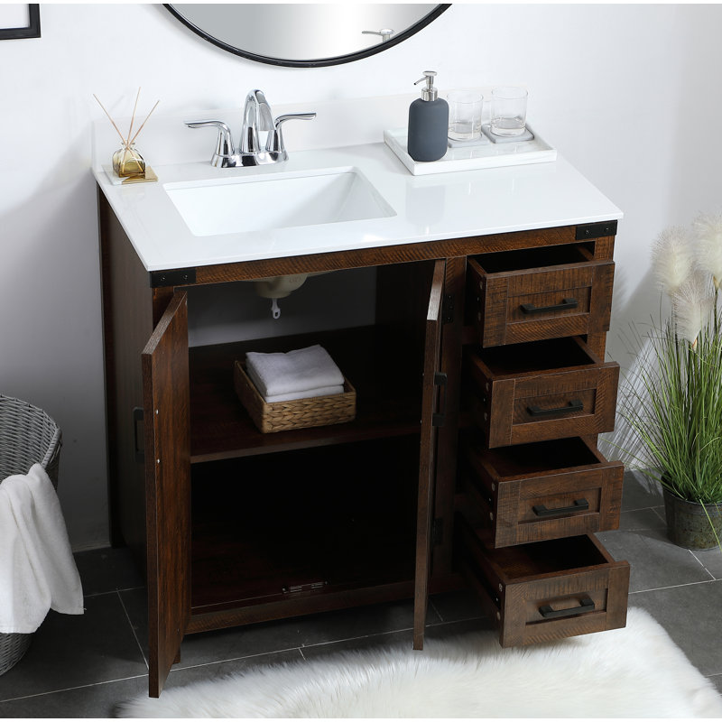 Ensemble de meuble-lavabo simple 36 po Slayton, Espresso