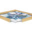 Kester, fleur abstraite aux couleurs vives - peinture à cadre flottant-87680063