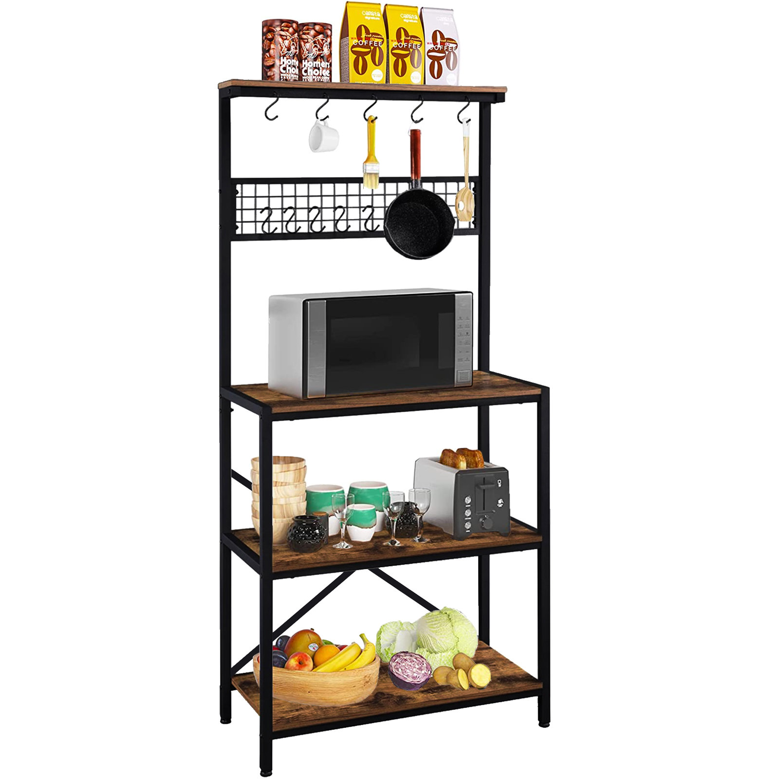 Rashel 43.5 Standard Baker's Rack with Microwave Compatibility 17 Stories