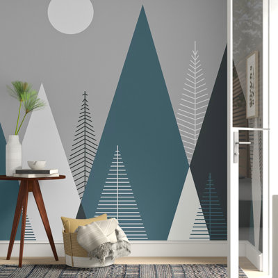 Panneau mural 6 panneaux Hiltrun Athena Mountainscape L 7,8 pi x l 118 po