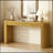 58.2" Entryway Table With Large Top And Dual Drawers,Console Table With Arched Sturdy Legs Stripe Design,Pine Veneer Sofa Table With Adjustable Feet For Living Room, Hallway,Foyer, Kitchen-2091139151