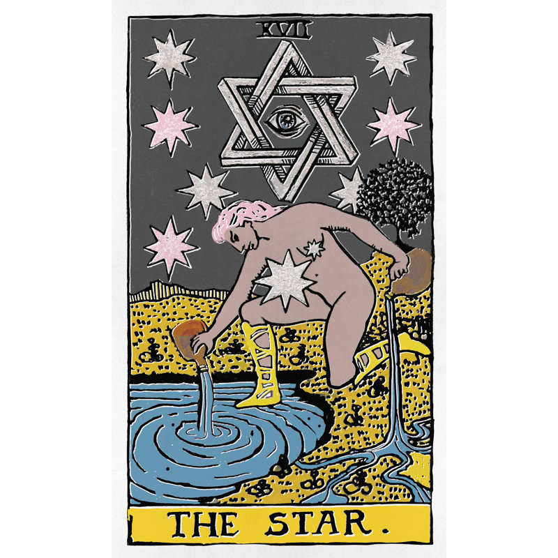 Rita Taverni " The Star ", No Frame, 31" H x 19" W