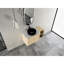 Meuble-lavabo mural de 42 po avec dalle de pierre blanche, tablettes de rangement et portes à fermeture en douceur, 2 portes élégantes pour salle de bain, lavabo en céramique et surface à gratter-129957039