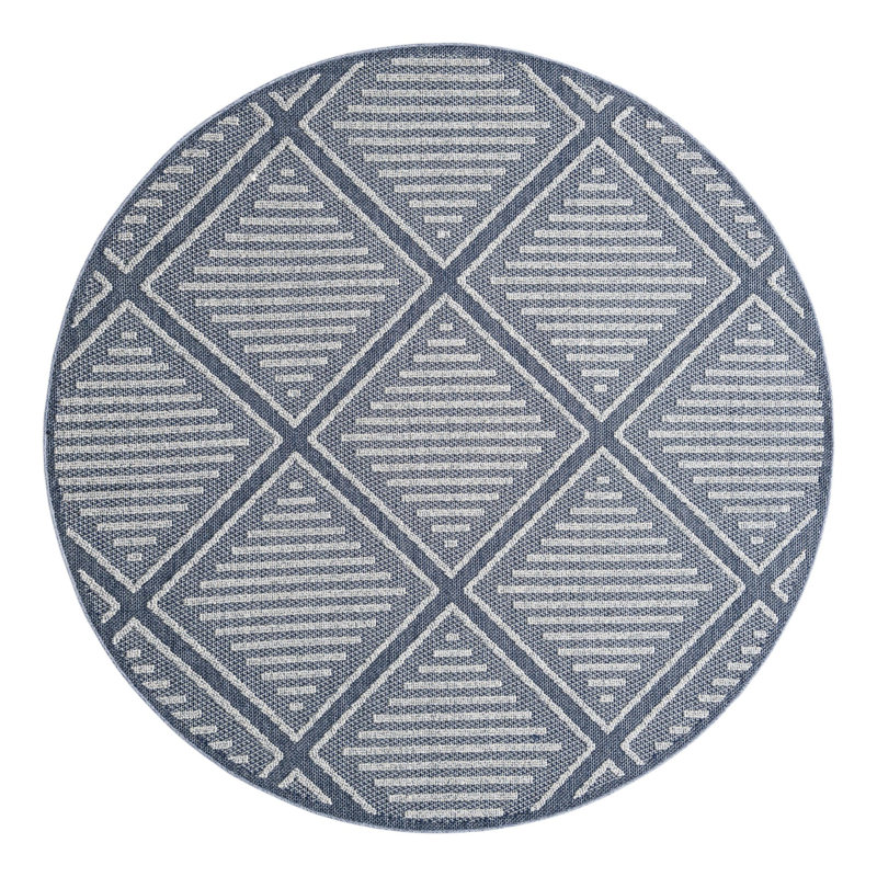 Tapis d'extérieur à treillis, Rond 7 pi 10 po