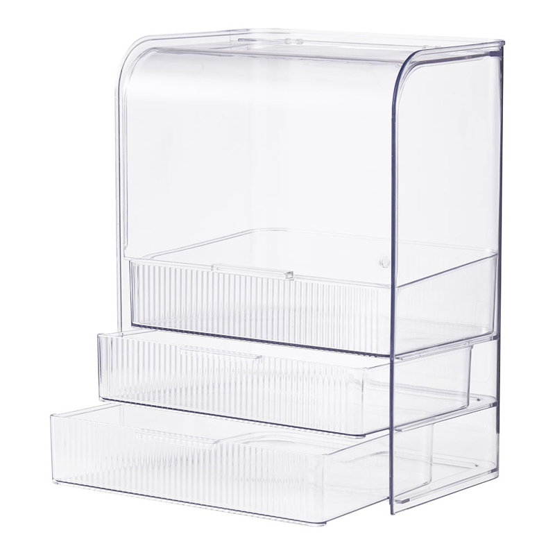 3-Tier Cosmetics Storage Organizer, Clear