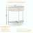 Artisan-Crafted Wave-Pattern Demi-Lune Console Table ,Unique Half Moon Design End Table With 2 Storage Drawers And Bottom Shelf For Living Room, Bedroom, Study, Hallway-1963322909