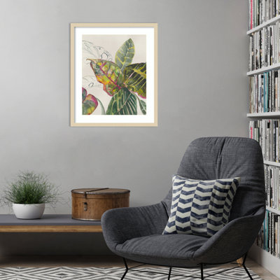 Croton Plants by Jacob q Wood Framed Wall Art Print