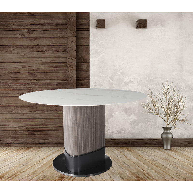 Round Metal Base Dining Table