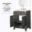 Meuble-lavabo simple 24 po X P 18 po D, comptoir en acrylique, 18 po Ensemble miroir et robinet-197589758