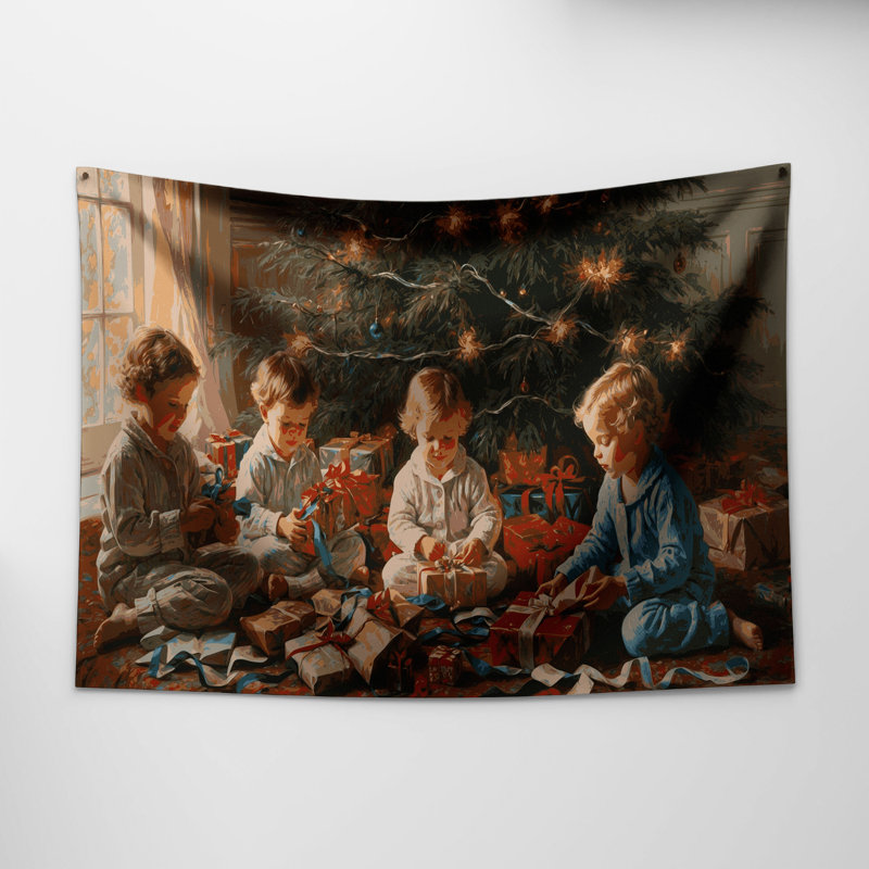 Tapisserie murale de Noël, 68 po x 80 po
