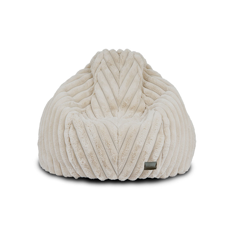 Polyester Refillable Bean Bag Chair, Cream
