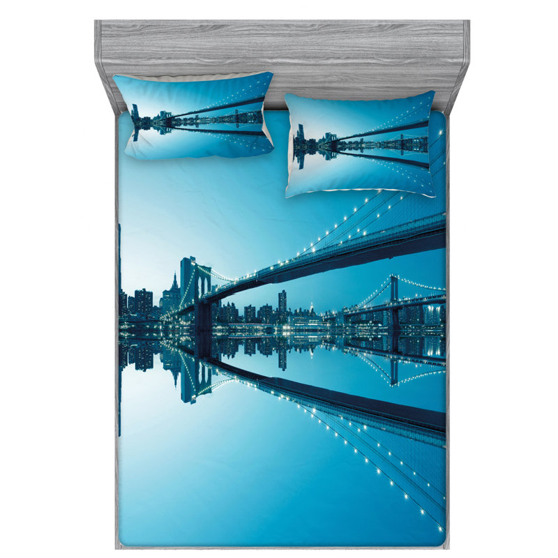 Microfiber Sheet Set, Queen Sheet Set with Fitted Sheet