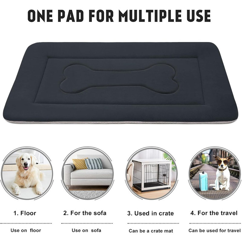 Grand lit pour chien avec tapis antidérapant 42 po