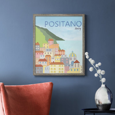 «Living by the Sea I», toile encadrée de qualité supérieure - prête à être accrochée