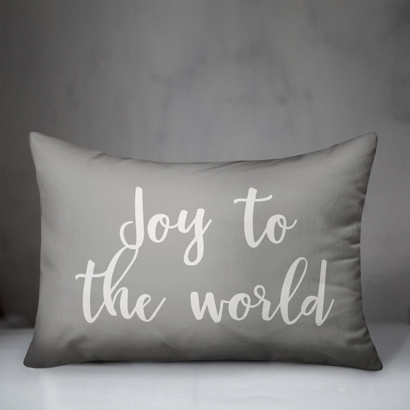 Coussin Joy to the World, Gris