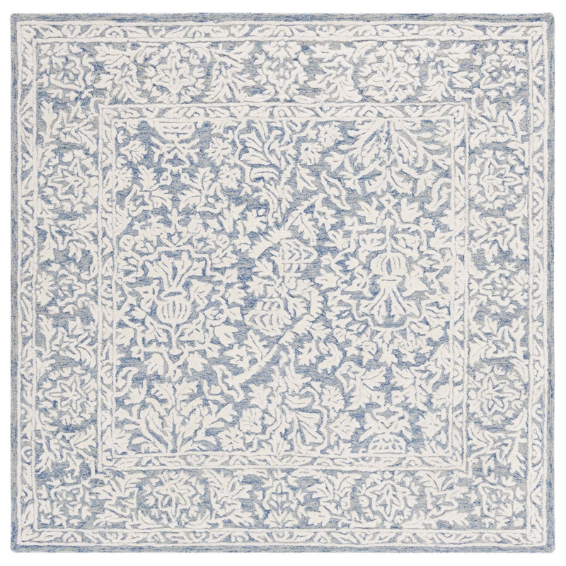 Ebtisaam Hand Tufted Wool And Cotton With Latex Oriental Rug, Square 6'