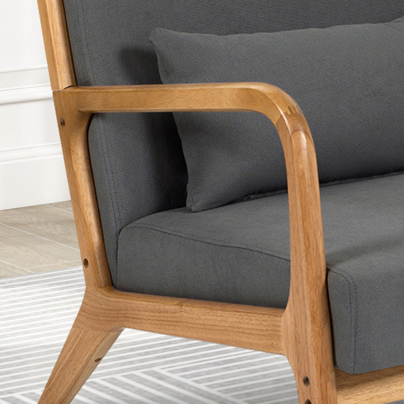 Causeuse Avonta, Polyester gris foncé Avonta
