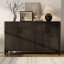 Armoire d'appoint Shmuel avec 4 portes et pieds en bois massif-800749496
