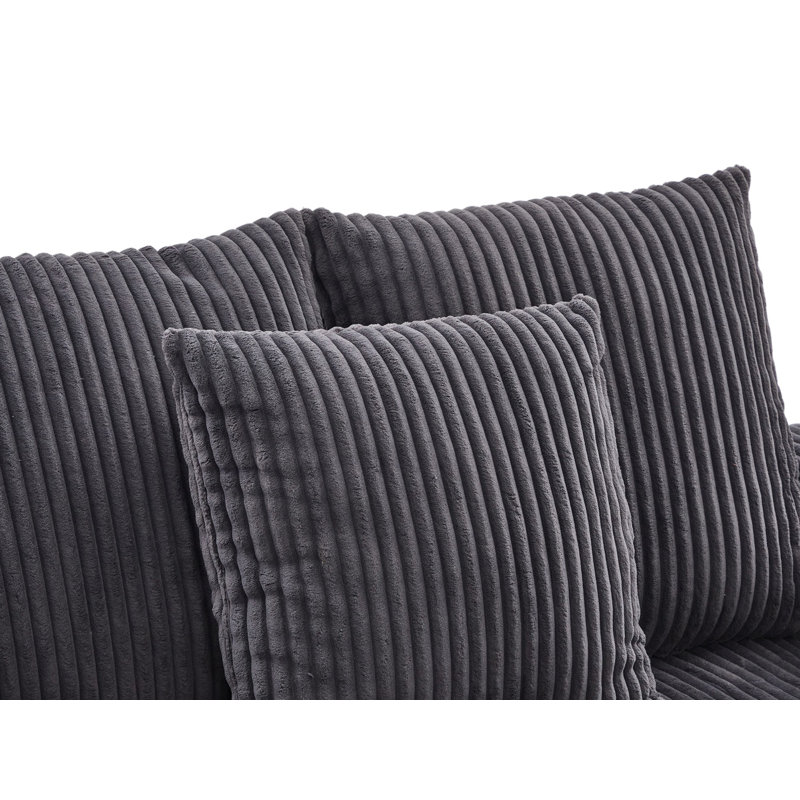 Chaise longue rembourrée 50 po, Gris