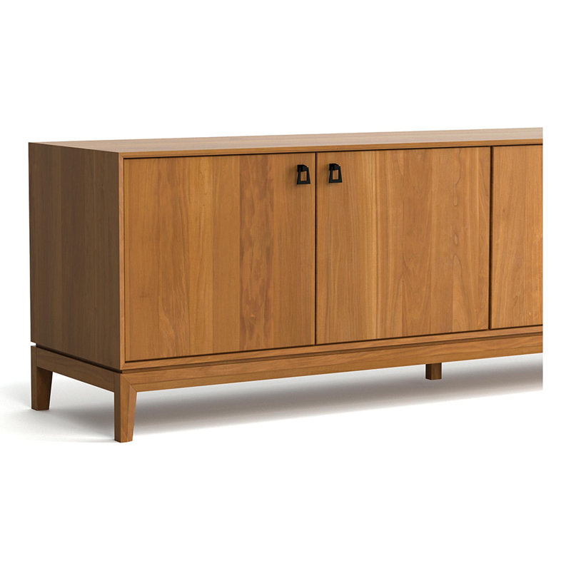 Mansfield Solid Wood TV Stand, 23.75" H x 79.13" L x 19" W, Autumn Cherry
