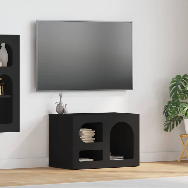 Unfinished TV Stand, 40cm H x 60cm L x 35cm W, Black