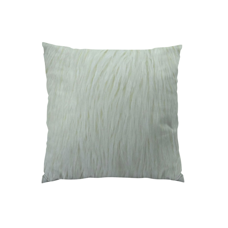 Animal Print Faux Fur Reversible Throw Pillow, 16" H x 16" W
