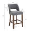 Tabouret de comptoir rembourré en bois massif-87925485-87925482