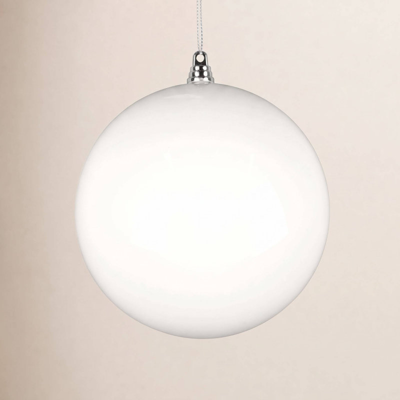 Linita 6" Shatterproof Bauble, White