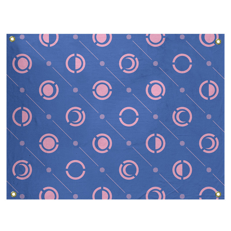 Tapisserie, H 59 po x l 80 po, Bleu/rose