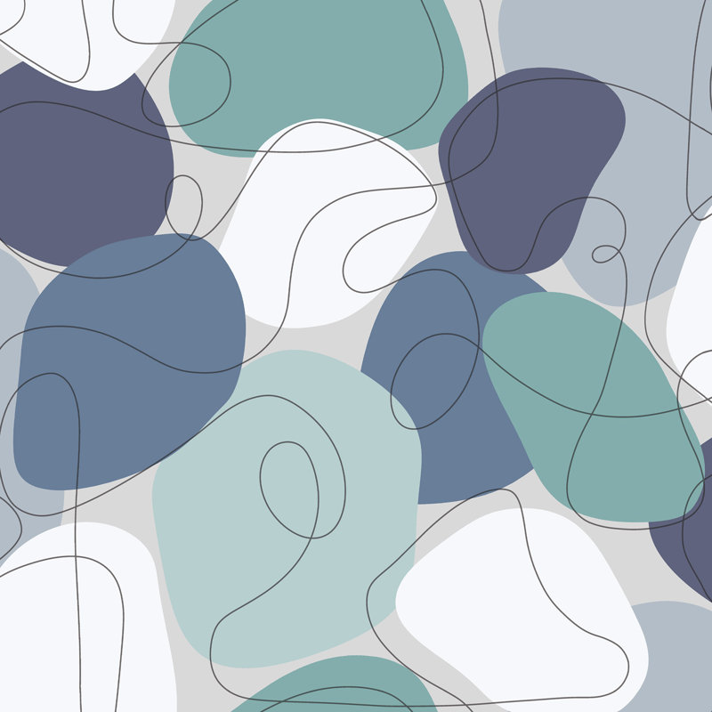 Geometric Wallpaper Double Roll, The Blues
