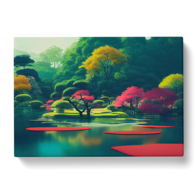 Japanese Garden Pond Vol.6 - Wrapped Canvas Print