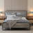 Upholstered Metal Canopy Bed-862300151-856990018