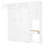 Lit double peu encombrant avec tablettes de rangement et surface de travail confortable