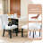 2PCS Modern Velvet Wingback Tufted Solid Wood Upholstered Dining Chairs (Set of 2)-980620857