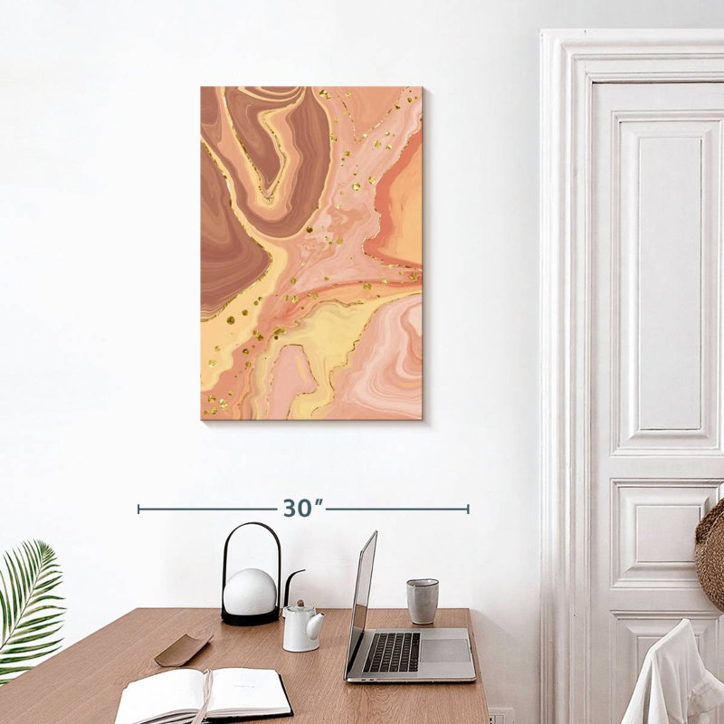 Marbre liquide Avery brun or, H 30 po x l 20 po